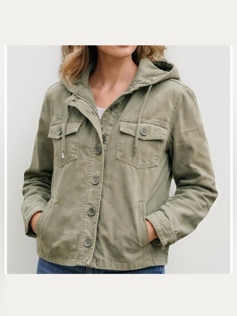 AEO // Green Button Jacket